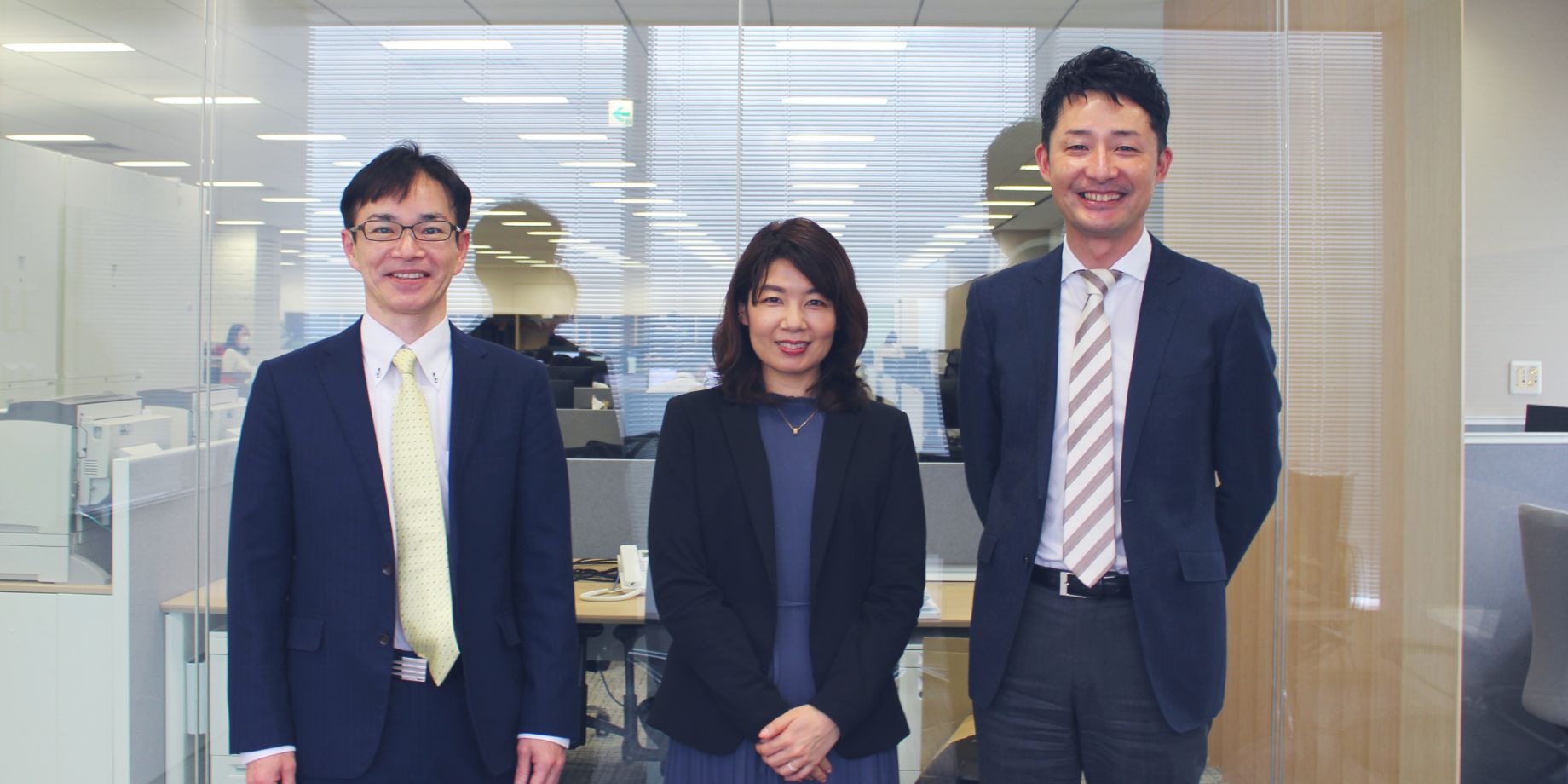 From left to right: Yoshihiko Muraoka, Shiho Tamaki and Makoto Sato
